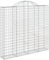 vidaXL Panier de Gabions Arqué Cage à Gabion Mur de Gabion Panier à Pierre Gabion pour Pierre Jardin Patio Extérieur 200x30x180/200 cm Fer Galvanisé