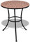 FIRBNUS 60x70 cm Bistrotisch mit Keramik Tischplatte Couchtisch Balkontisch Terrassentisch Gartentisch Dining Table Kaffeetisch Esstisch Teetisch Terracotta Rot Mosaik Tisch Eisenrahmen