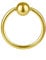 Piercingfaktor Piercing BCR Ring Septum Klemm Big Captive Bead Klemmring Klemmkugelring für Tragus Helix Ohr Nase Lippe Brust Intim Nippel Gold 0,8mm x 10mm x 3mm