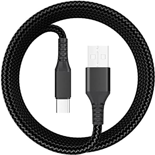 Type C 3A Fast Charging Cable 1.5M Charger Cable Lead Nylon Braided Type C Cable For Samsung galaxy A16|A15 5G|S25 |A14|A26|A15|A25 5G|S24 5G|A05s|A52 5G|A32 5G|A24s|A36 (Black)