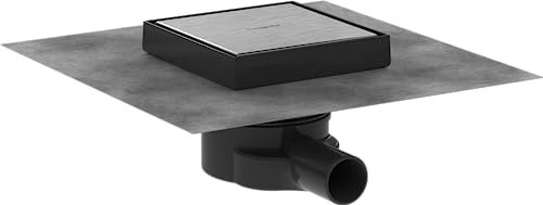 hansgrohe 56249800 RainDrain Point Punktablauf 150/150 rückseitig befliesbar Edelstahl gebürstet Komplettset