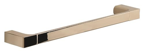 Gedy Pirenei Handtuchhalter, 45 cm, Messing, Gold | L 45,1 x T 6,6 x H 2,6 cm | Messing | Wandschrauben + Dübel | Gold | PVD