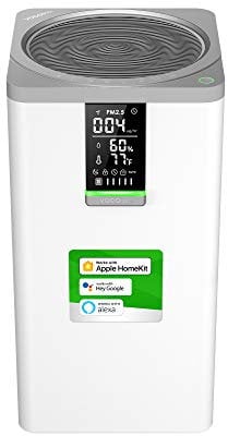 VOCOlinc Purificador de Aire Inteligente con Filtro HEPA, 3 Etapas de Filtrado CADR 500 m³/h a 60㎡,Elimina 99,97% de Alergia Polen Polvo Olores, Air Purifier para Hogar Silencioso 30dB, Blanco