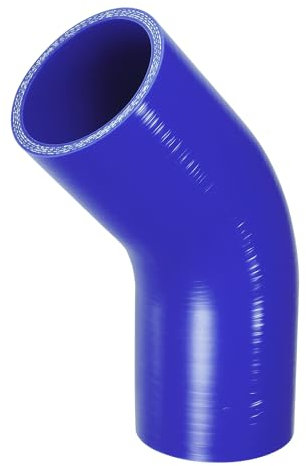 QUARKZMAN 1 Pz Tubo in Silicone Blu per Auto da 60mm di Diametro Interno e 90mm di Lunghezza a 45 Gradi, Universale