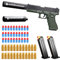 Soft Bullet Pistole,Soft Bullet Toy Pistole,Kinder Pistole mit Schalldämpfer,Schaumstoff Soft Bullet Gun Spielzeug,manuelles Nachladen,Lernspielzeug,für Erwachsene&12+Kindergeschenke (Grün)