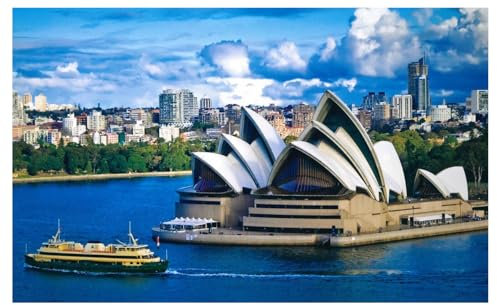 1000 Teile Puzzle für Erwachsene - Berühmte Orte & Sehenswürdigkeiten der Welt (Australien Sydney Opera House)