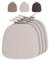 RUIXUAN Stuhlkissen 40x40cm Sitzkissen halbrund Rutschfestes Stuhlauflage Sitzpolster für Stuhl Sitzkissen für Gartenstuhl, Küche oder Esszimmer Stuhlkissen mit Bändern Outdoor Indoor (beige-4pcs)