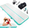RISINGUKST Air Track Ginnastica Artistica 10/20cm Spessore, 3/4/5/6m materassino palestra con Pompa Elettrica per Casa(Green, 3m)