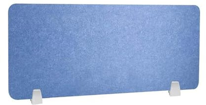 Büro-Trennwand Sichtschutz Schreibtisch Trennwand mit 2 Klemmen Bildschirm Büro Schule Zubehör für Schüler 40 x 80 cm (blau) …