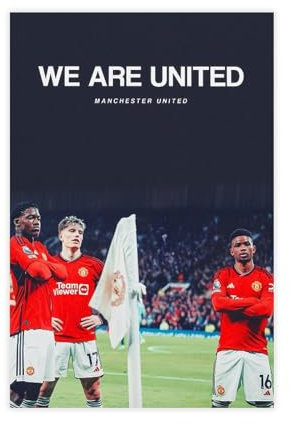 efhavce Manchester United Poster auf Leinwand, Schlafzimmer, Dekoration, Landschaft, Büro, Raumdekoration, Geschenk, 30 x 45 cm