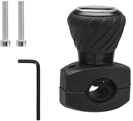 Universelle Boule de Volant Voiture, Bouton de Volant à 360 Degrés Auxiliaire Bouton Power Spinner Boule de Volant Fit pour Voitures Camion Chariot élévateur Tondeuse Tracteur Bateau Noir