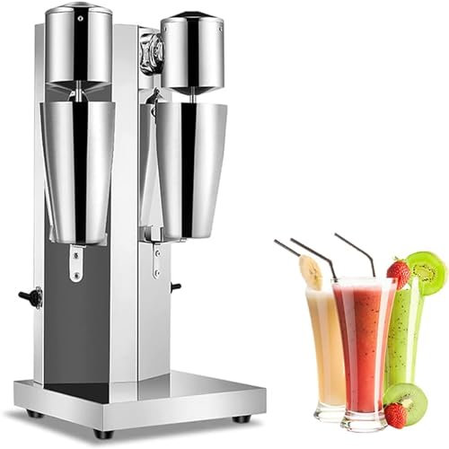 Commercial Milk Shake Machine, 560W Portable Milkshake Mixer, 2 Stainless Steel Cups, 2 Speed Adjustable, Easy To Clean, For Home And Commercial Use