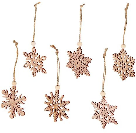 HOODANCOS 6stücke Schneeflocken Ornament Für Weihnachtsbaum Dekorative Hängende Weihnachtsdekoration Kreative Bastelideen Für Festliche