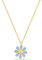 Einzelstück® Halskette Daisy mit Gänseblümchen Anhänger I 925 Sterling Silber vergoldet I Antiallergen & Nickelfrei (Daisy Halskette Silber) (Forgetmenot Halskette Gold)