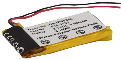 50mAh 0.19Wh Battery Replacement for Apple iPOD shuffle 4th, iPOD shuffle 5th, Ipod shuffle 5th generation, pod shuffle 4th generation Media Player fit Part No. 616-0150, 616-0548