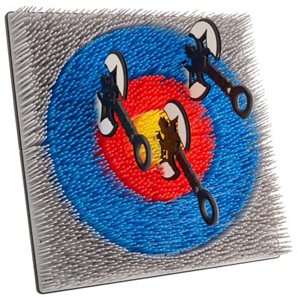 Jumbl Wall-Mounted Axe Throwing Game Set – Bristle Target with Foam Axes for Bars, Basements, and Playrooms | Indoor Safe Play for Adults & Kids, Fun Wall Decor for Boys Rooms & Game Rooms