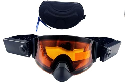 Wynthorix Heated Goggles Snowmobile Anti-Fog Magnetic Interchangeable Frameless 100% UV Lens OTG Electric Ski Goggle