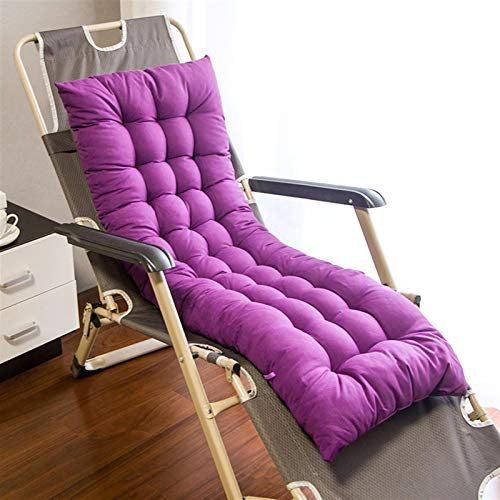 UIHECTA Kissen FüR Lounge Sessel Sonnenliegen Auflage FüR Innen Und AußEnbereich Ersatz Mit Krawatten rutschfeste Kissen FüR Hochlehner FüR Garten Sofa Tatami Autositz Bank,Lila,48×125×8cm