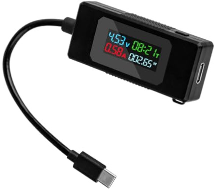 CY Adapter Typ-C Spannung Strom Leistung Kapazität, Arbeitszeit Amperemeter Voltmeter USB-Kabel Ladegerät Detektor USB-C Tester 4-30V 0-6,5A Digital Multimeter