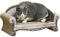 PawHut Katzenkratzbrett 2in1 aus Karton Lounge mit Katzenminze, Braun