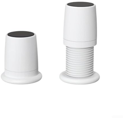 Lot de 2 tapis de pieds réglables pour meubles, rehausseurs de lit, 76 à 125 mm, antidérapants, blocs de levage pour canapé, table, chaise de bureau (blanc)