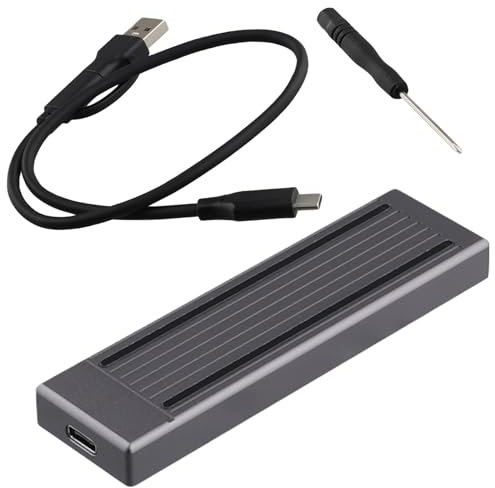 Vocdikficy M.2 SSD HDD-Gehäuse NVMe HDD-Gehäuse RGB Cool Light Multifunktions-Praktisches HDD-Gehäuse
