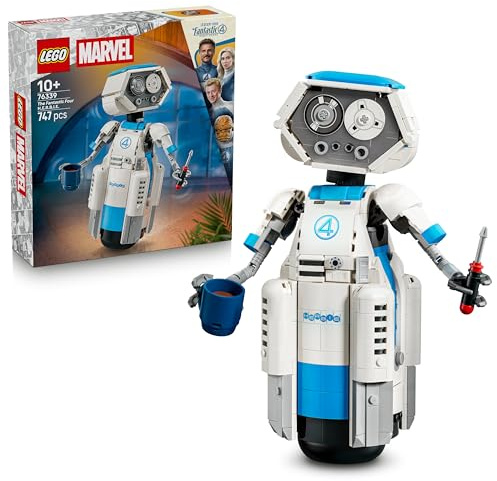 LEGO ǀ Marvel The Fantastic Four H.E.R.B.I.E. - Bauset - Marvel-Sammlerstück für Kinder ab 10 Jahren - Zimmerdeko zum Film - beweglicher Roboter - Geschenk - 76339