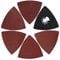 XXGO 51 Pcs Triangular 3-1/8 Inch Hook & Loop 60/80/100/120/240 Grits Oscillating Multi Tool Abrasive Sandpaper and Triangle Multitool Sanding Pads Kits XG5106U