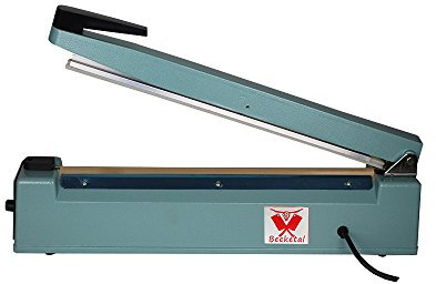 Beeketal 'BP400FS' Profi Impuls Tisch Schweißgerät (keine Aufwärmzeit) mit 400 mm Schweißlänge und 2 mm Schweißbreite, Folien Schweißzeit von 1-8 Sek., Balkenschweißgerät mit Gusseisen Gehäuse