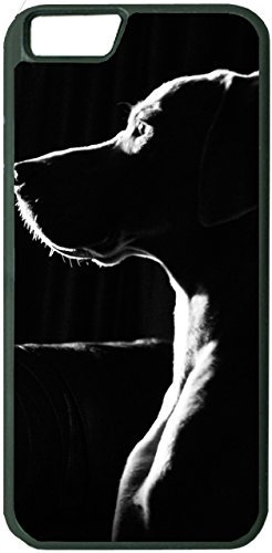 Yanteng Custom Case für iPhone 6 Plus iPhone 6S Plus (5,5 Zoll) Schwarz-Weiß-Bild von Hund