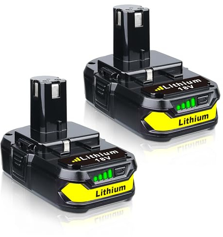 VANTTECH 2 Packungen P108 18 V 5,0 Ah Akku Ersatzakku für Ryobi 18V akku Lithium-Ionen Akku P108 P103 P105 P107 P109 P104 kompatibel mit Ryobi 18 Volt Plus Elektrowerkzeugen