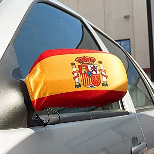 AZ FLAG - Lot de 2 Drapeau de Rétroviseur Espagne - Pack de 2 Drapeaux Espagnol Pour Voiture - Taille Unique