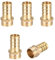 sourcing map 5 Stück Schlauchtülle Messing Schlauchanschluss Schlauchverbinder Schlauch Anschluss Stecker Adapter Schlauchadapter 16mm Widerhaken x G1/2 Außenrohr