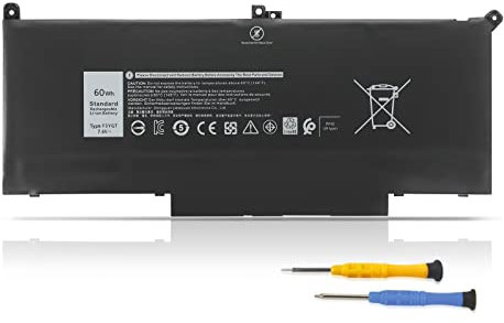 K KYUER 60Wh F3YGT Batterie pour Dell Latitude 12 7000 7280 7290 7380 7390 P29S002 Latitude 7480 P73G001 7490 P73G002 P28S001 Business Notebook DM3WC DM6WC 0DM3WC 2X39G KG7VF V4940 451-BBYE 453-BBCF