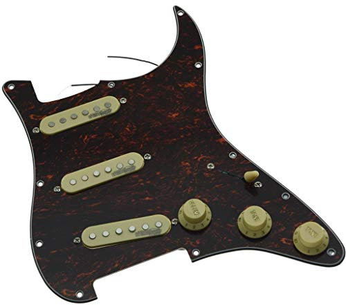 KAISH Red Tortoise Loaded E-Gitarre Pickguard vorverdrahtet Pickguard mit Wilkinson Pickups für USA/Mexico FD Stratocaster