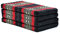 Leewadee Klappmatratze Gästebett Klappbar Auto Matratze Gästematratze Klappbar Faltbare Matratze, Kapok, 200 x 70 cm, Schwarz Rot