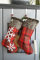 CleanPrince Weihnachtsstrumpf 1 Stück rot kariert Fell XXL ca. 40-50 cm Nikolausstiefel Kaminstrumpf Kaminsocken Weihnachtssocken Weihnachtsdeko Kamindeko