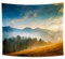 YongFoto 180x160cm Nebelwald Tapisserie, Nebelwald Berg Hang Sonnenuntergang Natur Landschaft 23 Wandbehang für Raum-Dekor Nieselregen Bäume Schlafzimmer Wohnzimmer Dorm Tapisserien