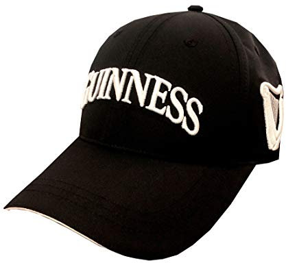 Guinness Unisex G6234 Baseballkappe, schwarz, weiß, Einheitsgröße