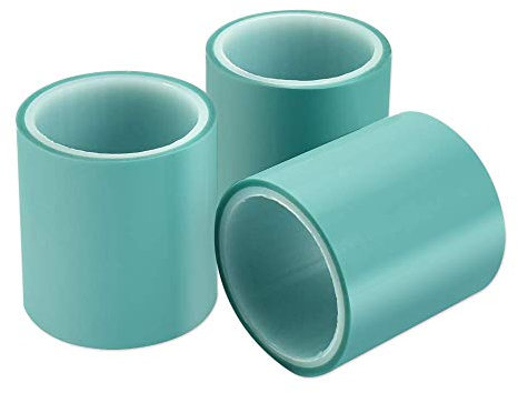 OTTYMO 3 Rollen Nahtlose Klebeband PET Epoxidharz Klebeband Schmuck UV Klebeband Selbsthaftung Metallrahmen Klebebänder 5CM x 5M Papierband Handwerk Klebeband für Basteln, DIY, UV Harz(Hellblau)