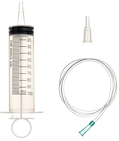 Großer Spritzen mit Schlauch für Wissenschaftliche Labore, Gartenbewässerung, Industrie (100ml, Count, 1.0)