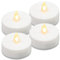 Nipach GmbH 4er Set LED Maxi Teelicht weiß - batteriebetrieben mit Timer - Teelichtkerzen Xmas Romantiklichter Entspannungslicht Weihnachtsdeko für Innen