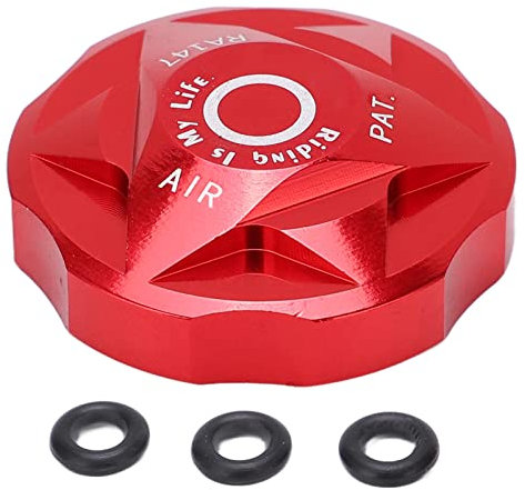 Vordergabel Luftkammerabdeckung Fahrrad Gas Wert Abdeckung Fahrrad Federgabel Luft Gas Ventil Abdeckung für Mountainbike(rot) Cupholder Fahrräder Und Ersatzteile