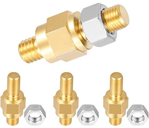Long Stud Side Post Battery Terminal Bolt Compatible with GM and Other Accessories to Battery,Standard Battery Post Stud Extender Screws 3/8 16&24 Stud Bolts,Pack of 4