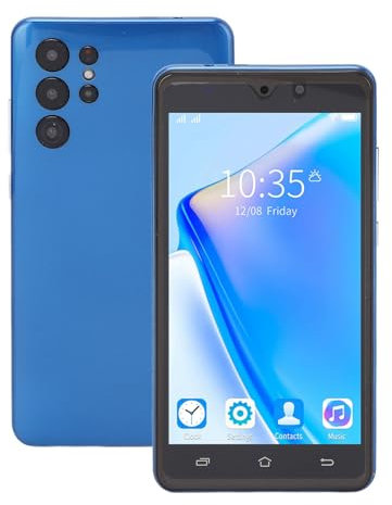 Dpofirs SIM freies Android Smartphone, 5 Zoll HD Bildschirm, Entsperrtes Dual SIM Mobiltelefon, 2GB + 16GB und 128 GB Erweiterbarer Interner Speicher, Design mit 3 Kartensteckplätzen(Hellblau)