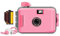 Hojo Appareil photo jetable à usage unique - Appareil photo à film réutilisable de 35 mm - Image unique - Étanche jusqu'à 5 m - Style rétro - Multipack (basique + 35 mm Flim 36 exp, rose)