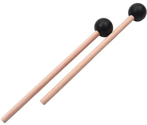 Drum Mallets Gummi – Gummikopf Xylophon Schlägel, Zungenschlägel Percussion Sticks Hammer mit Holzgriff Musikinstrument Zubehör
