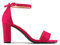 MODELISA - Sandalia Tacón Ancho Abierto Con Talón Hebilla Pulsera Al Tobillo Mujer (Fucsia, numeric_38)
