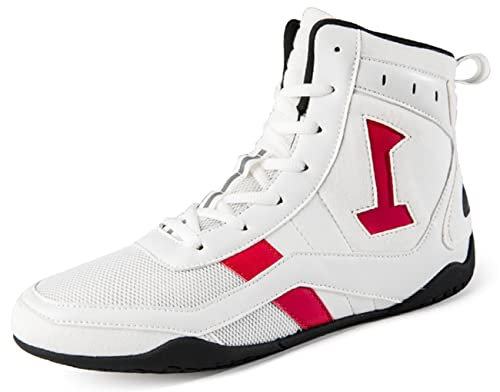 Youngtie Herren Boxschuhe Pro Wrestling Schuhe Jungen Boxschuhe Boxschuhe Fitness Training Boxschuhe Weiß EU 46