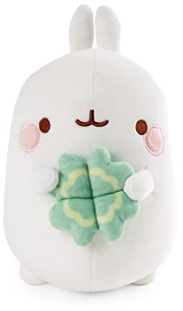 NICI 48876 Kuscheltier MOLANG mit Kleeblatt 48cm, weiß